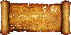 Veliczky Zsófia névjegykártya
